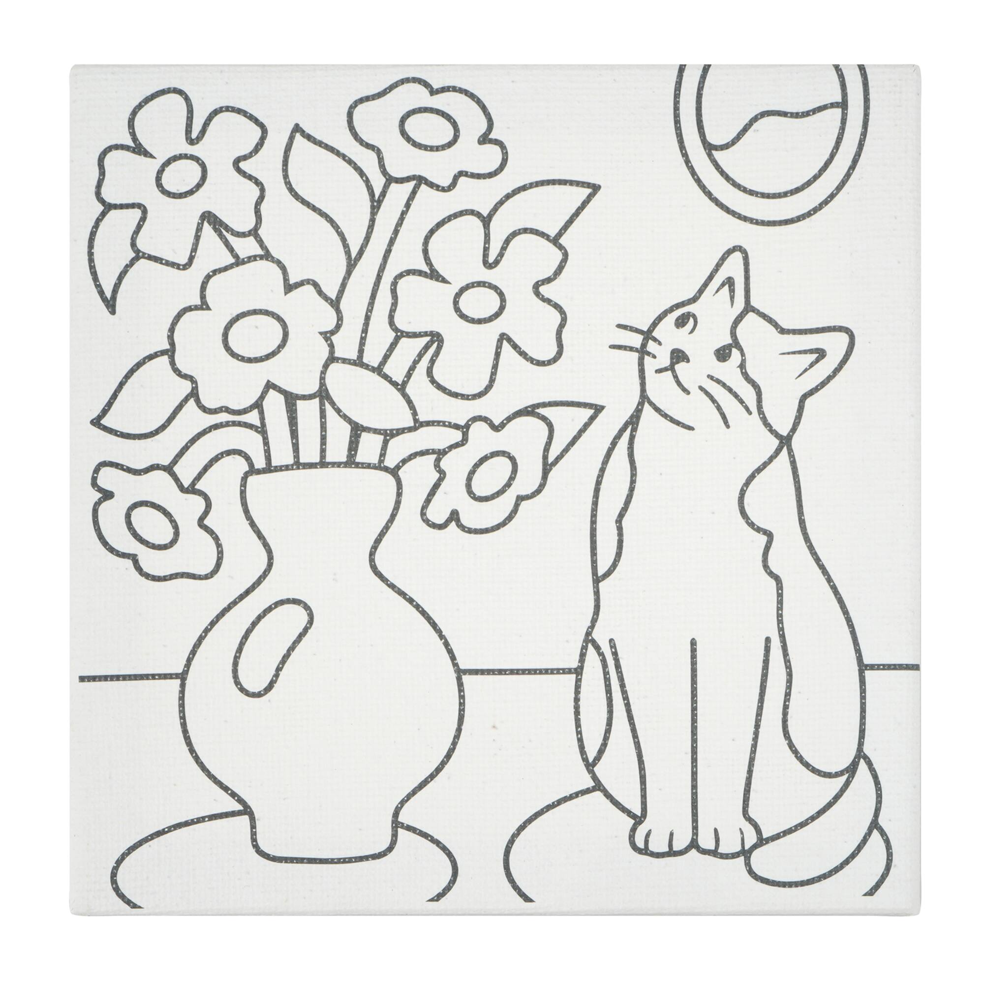 Mini Spring Cat Canvas Painting Kit by Craft Smart®